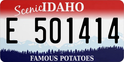 ID license plate E501414
