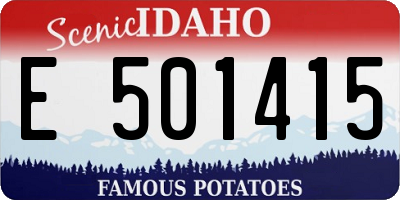 ID license plate E501415