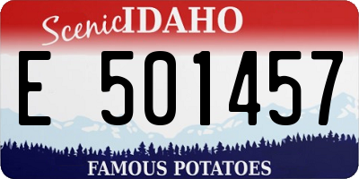 ID license plate E501457