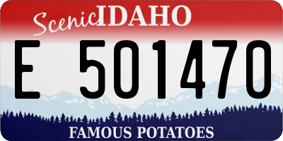 ID license plate E501470