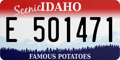 ID license plate E501471