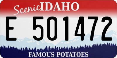 ID license plate E501472