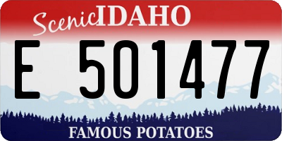 ID license plate E501477