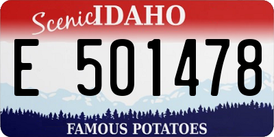 ID license plate E501478