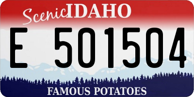 ID license plate E501504