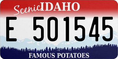ID license plate E501545