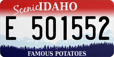 ID license plate E501552