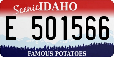ID license plate E501566