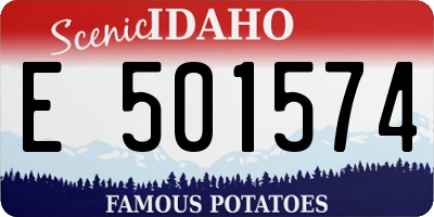 ID license plate E501574