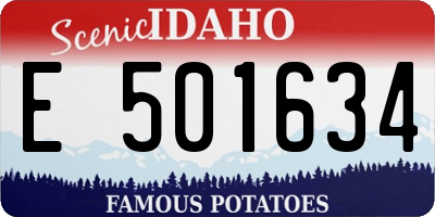 ID license plate E501634