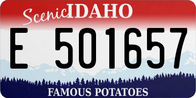 ID license plate E501657
