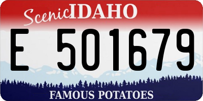 ID license plate E501679