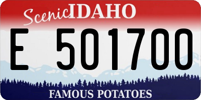 ID license plate E501700