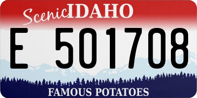 ID license plate E501708