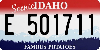 ID license plate E501711