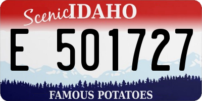 ID license plate E501727