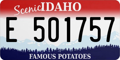 ID license plate E501757