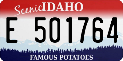 ID license plate E501764