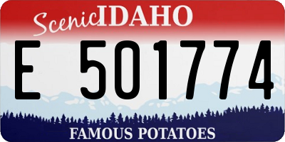 ID license plate E501774