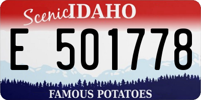 ID license plate E501778