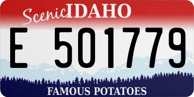 ID license plate E501779