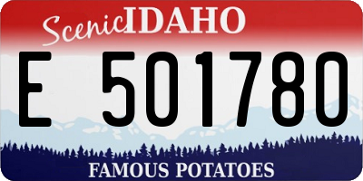 ID license plate E501780