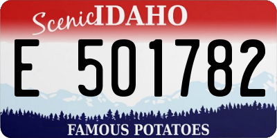 ID license plate E501782