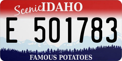 ID license plate E501783