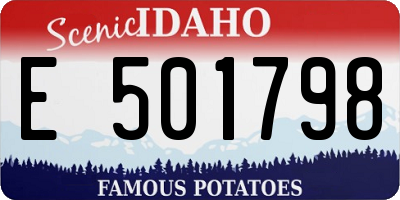ID license plate E501798