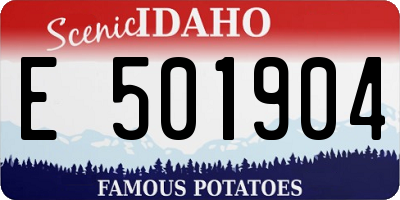 ID license plate E501904