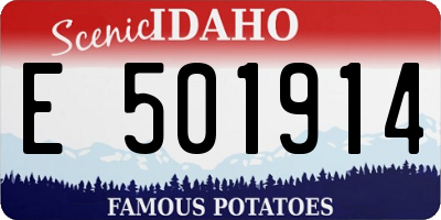 ID license plate E501914