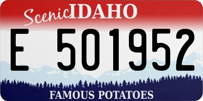 ID license plate E501952