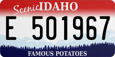 ID license plate E501967