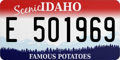 ID license plate E501969