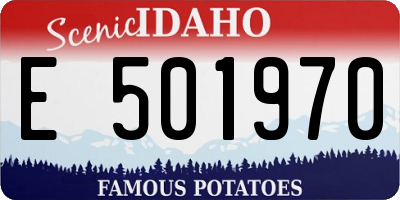 ID license plate E501970