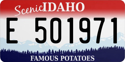 ID license plate E501971