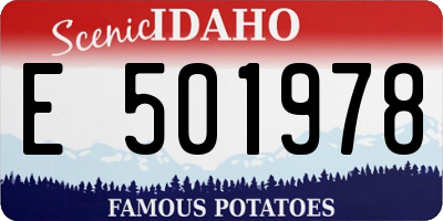 ID license plate E501978