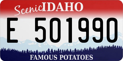 ID license plate E501990
