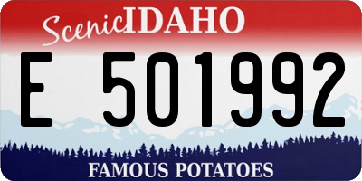 ID license plate E501992
