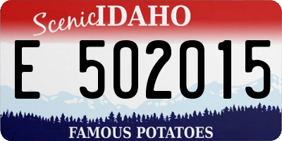 ID license plate E502015