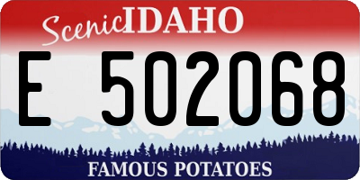 ID license plate E502068