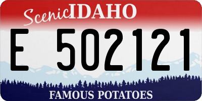 ID license plate E502121