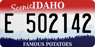 ID license plate E502142