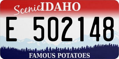 ID license plate E502148