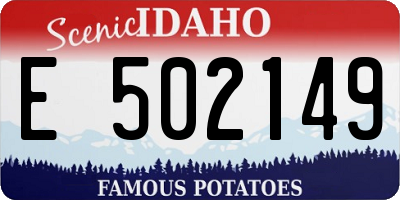 ID license plate E502149