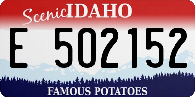 ID license plate E502152
