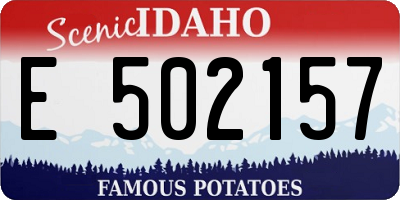 ID license plate E502157