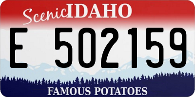 ID license plate E502159