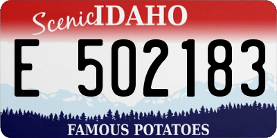 ID license plate E502183