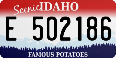 ID license plate E502186